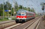 RE 14442 durchf�hrt am 6.8.09 den Bahnhof Dedensen/G�mmer.  ...