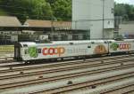 2 Shopwagen des coop railshop stehen am 21.07. 08 in Schaffhausen ... 2 Shopwagen des coop railshop stehen am 21.07. 08 in Schaffhausen ...