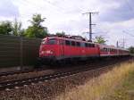 110 455-3 f�hrt am 30.06. 08 mit dem 16:28 Uhr Einsetzer ...