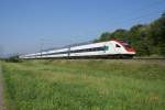 RABDe 500 007-0 befindet sich am 18.8.09 in Bellach.  ...
