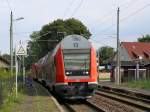 RB 26876 nach Nordhausen am 22.8.2009 in Wolferode.  ...