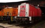 106 992-1 (VSE) und 202 885-0 am 22.08.09 im SEM-Chemnitz-Hilbersdorf. ...