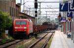 152 071 zieht am 03.08.09 einen gemischten G�terzug durch den ...