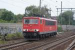 155 082-1 fuhr als Lz am 21.08.2009 durch Hannover Linden/Fischerhof. ...