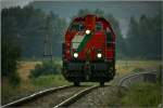 steiermarkische-landesbahnen-normalspur-1435mm Diesellok D6 der STLB f�hrt als SLZ 98151 von Zeltweg nach P�ls.
Wasendorf 21.08.2009