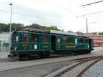 RBS Regionalverkehr Bern-Solothurn RBS - CFe 4/4 11 ausgestellt am Tag der offene T�r vor dem RBS Depot Worbboden in Worb am 212.08.2009