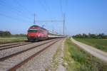re-460-werbeloks Am 20.08.09 durchf�hrt Re 460 094-6 'La Mobilit�' mit ihrem IR 2136 T�gerwilen.