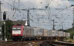 Deutschland --- Belgien 185 602 mit einem G�terzug nach Aachen-West bei der Durchfahrt von Aachen Hbf 22.8.09
