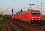 berlin-schonefeld-flughafen 185 359-7 mit einem Lokzug (232, 294, 363) und noch einigen G�terwagen bei der Durchfahrt durch Berlin Sch�nefeld.