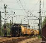 MaK G 1700 MaK G1700BB der MRCE hat am 20.08.09 einen langen Bauzug am Haken und bringt diesen nun nach Hamburg-Wilhelmsburg.