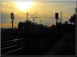 BR 152 Eine Lok der Baureihe 185 im letzten Abendlicht bei Laaber fotografiert.
