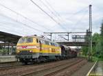 BR 216 216 122 'Wiebe' mit Schotterwagen in Hamburg-Harburg auf dem Weg zum Baustoffterminal an den Norderelbbr�cken in Hamburg