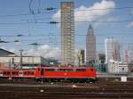 Die 111 191 am 27.08.2009 bei einer Rangierfahrt in Frankfurt ...