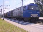 Eine vossloh G2000BB durchf�hrt am 05.07. 08 den Bahnhof Hameln  ...