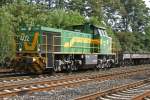 Dortmunder Eisenbahn 402 f�hrt am 29.8.09 durch Essen-Dellwig  ...