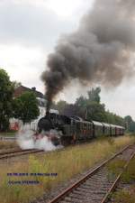 Lok 34 Losheim setzt sich mit viel Dampf im Bhf ... Lok 34 Losheim setzt sich mit viel Dampf im Bhf ...
