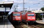 Am 03.08.09 stehen 101 058 und 101 083 mit ihren ...