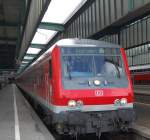 Steuerwagen eines von W�rzburg gekommenen Regionalzuges, der nun zur Fahrt ...