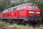 Die 218 376-2 abgestellt in Hamburg, am 25,08,09  ...