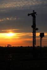 Abendliche Ruhe in T�ssling. Nachdem die letzten G�terz�ge in Richtung ...