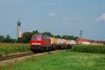 232 528 mit Kesselwagen ...  Florian Gr�ner 31.08.2009