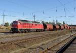233 295-5 mit einem Kali-Zug aus Richtung Magdeburg Hbf kommend ...