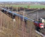 Eine BR.1116 braust am 05.03. 08 mit dem IC K�nigssee gegen ...
