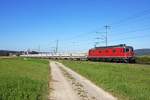 Re 6/6 11689 Gerra-Gambarogno mit Kippwagen des Typs Fans-u bringen ...