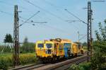 Stopfmaschinen Gleisstopfexpress von Monti Gleisbau bei Denzlingen 7.8.09