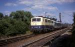 BR 111 mit Zugen 111 004  Illingen  21.07.96