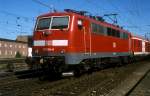 BR 111 mit Zugen 111 004  Ulm Hbf  14.07.03