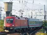 br-1016 �BB 1016 026 mit IC 2082 am 31.08.2009 bei Einfahrt in Hamburg-Altona