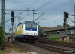 Metronom Eisenbahngesellschaft mbH Die von der IGT gemietete 246 010-3 f�hrt am 28.08.09 mit ihrem ME 39423 nach Cuxhaven an der S-Bahnstation Veddel-Ballinstadt vorbei Richtung Hamburg-Harburg.