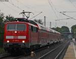 BR 111 mit Zugen 111 159 mit dem RE10420 nach Aachen bei der Ausfahrt in �bach-Palenberg 1.9.09
