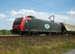 ITL Eisenbahngesellschaft mbH Eine Schweizerin f�hrt f�r die ITL: 481 002-4 in Fahrtrichtung Wunstorf. Aufgenommen am 27.08.2009 bei Dedensen/G�mmer.