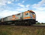 br-250-tiger Schon von weitem h�rte man das Br�llen des Tigers: V330.3 der hvle mit Kesselwagenzug in Fahrtrichtung Seelze. Aufgenommen bei Dedensen/G�mmer am 27.08.2009.
