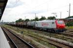 Veolia E 37 519 der Veolia steht mit einem Kesselwagenzug am Magdeburger Hbf und wartet auf die Weiterfahrt. Sie stand dort fast eine Stunde!