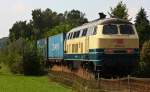 217 014 h�ngt hier an der R�ckleistung des Wacker-Shuttles am ...