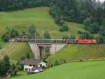 1116 mit G�terzug bei Windau.08.07.2008   ...