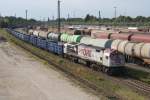 OHE Lok 330093 fuhr mit 37 leeren G�terwagen der VTG ...