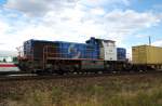 MAK G 1700BB der VPS mit einem beachtlich langen Containerzug ...