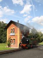 IK Nr.54 am 30.08.09 am Wasserhaus im Bahnhof Steinbach.  ...
