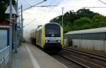 ER 20 003 zieht am 26.07.09 einen Staubgutzug(wer h�tte das ...