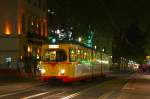 Wagen 214 posiert am Abend des 03.09.09 am Marktplatz vor ...