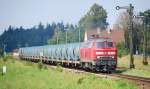 218 465 war am 25.8.09 mit dem M�llzug 56713 unterwegs, ...
