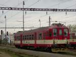 Der 842 022 am 03.10.2008 bei einem Aufenthalt in Pilsen ...