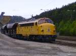 Nohab Di3 628 mit einem Bauzug in Kristiansand. Aufgenommen am ... Nohab Di3 628 mit einem Bauzug in Kristiansand. Aufgenommen am ...