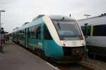 Arriva Triebzug AR14 nach �rhus am 19.10.2008 in Struer.  ...