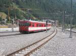 Hier ein Zermatt Shuttle, bei der Ausfahrt am 30.7.2009 aus ...