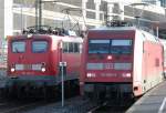 Schaltwerk gegen Drehstrom, 115 261-0 gegen 101 085-9, aufgenommen am ...
